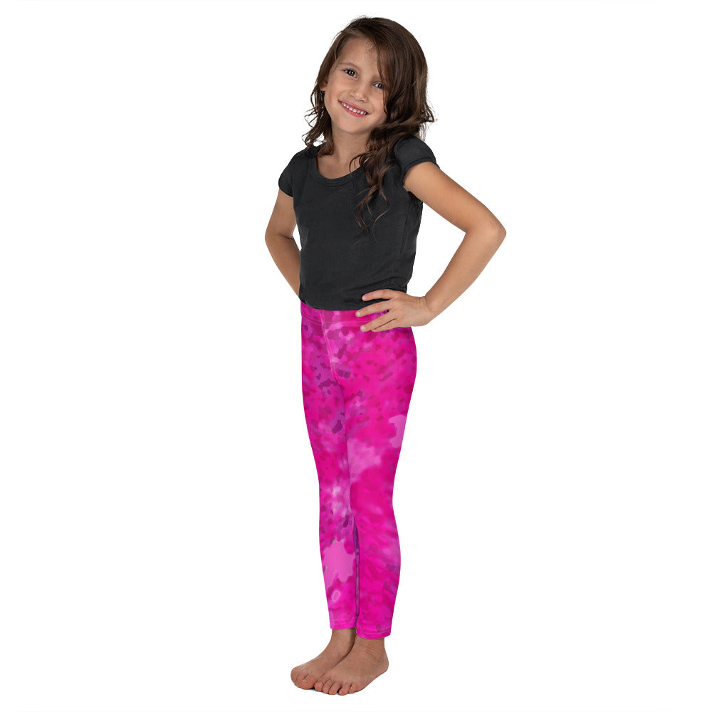Girl's Leggings (2T-7 yrs) -Pink Wisteria-kids Leggings-TaraHuntDesigns