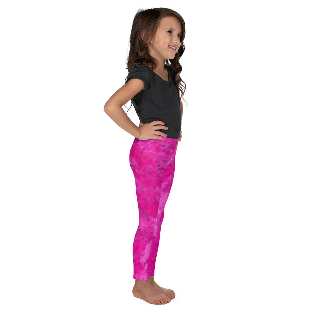 Girl's Leggings (2T-7 yrs) -Pink Wisteria-kids Leggings-TaraHuntDesigns