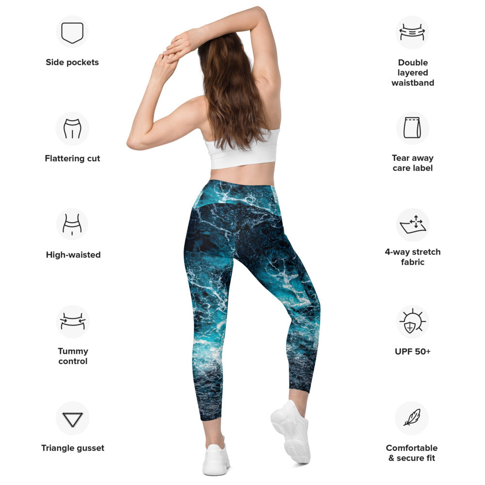 Side Pocket Leggings-Riptide