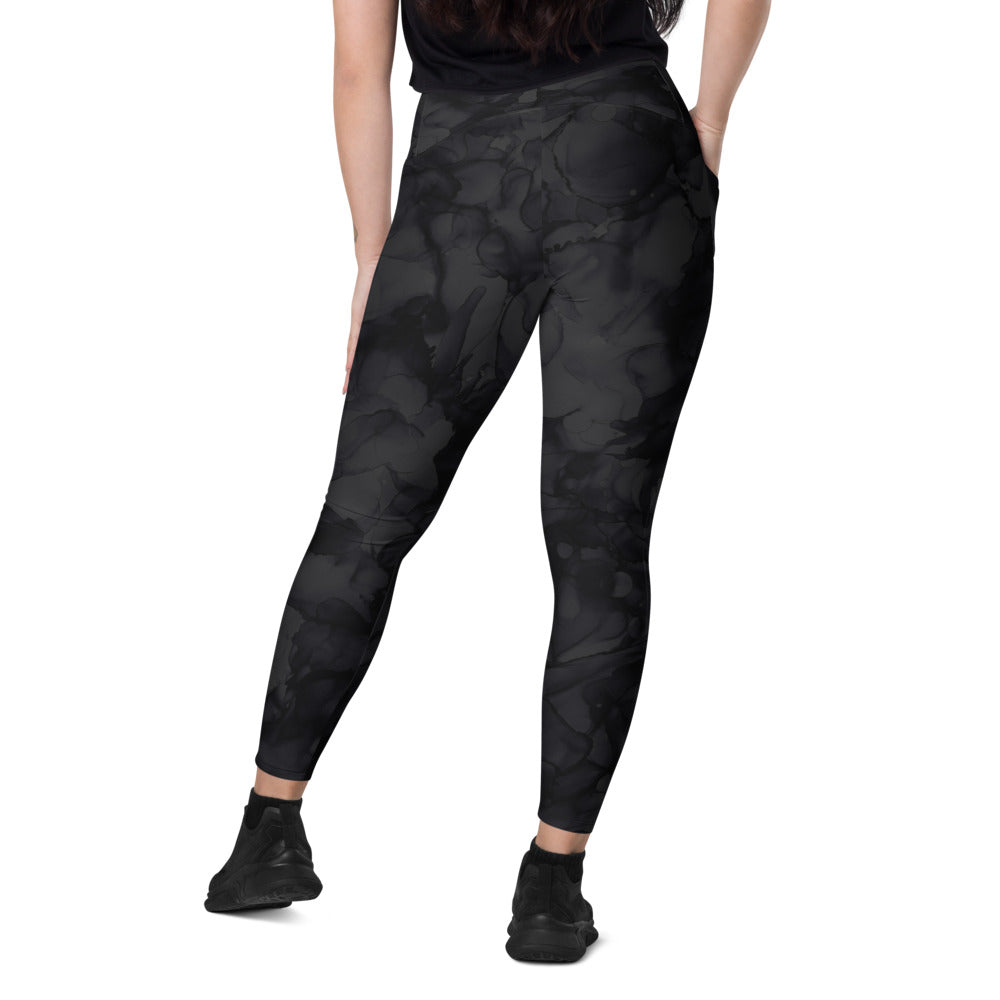 Side Pocket Leggings-Black Ink