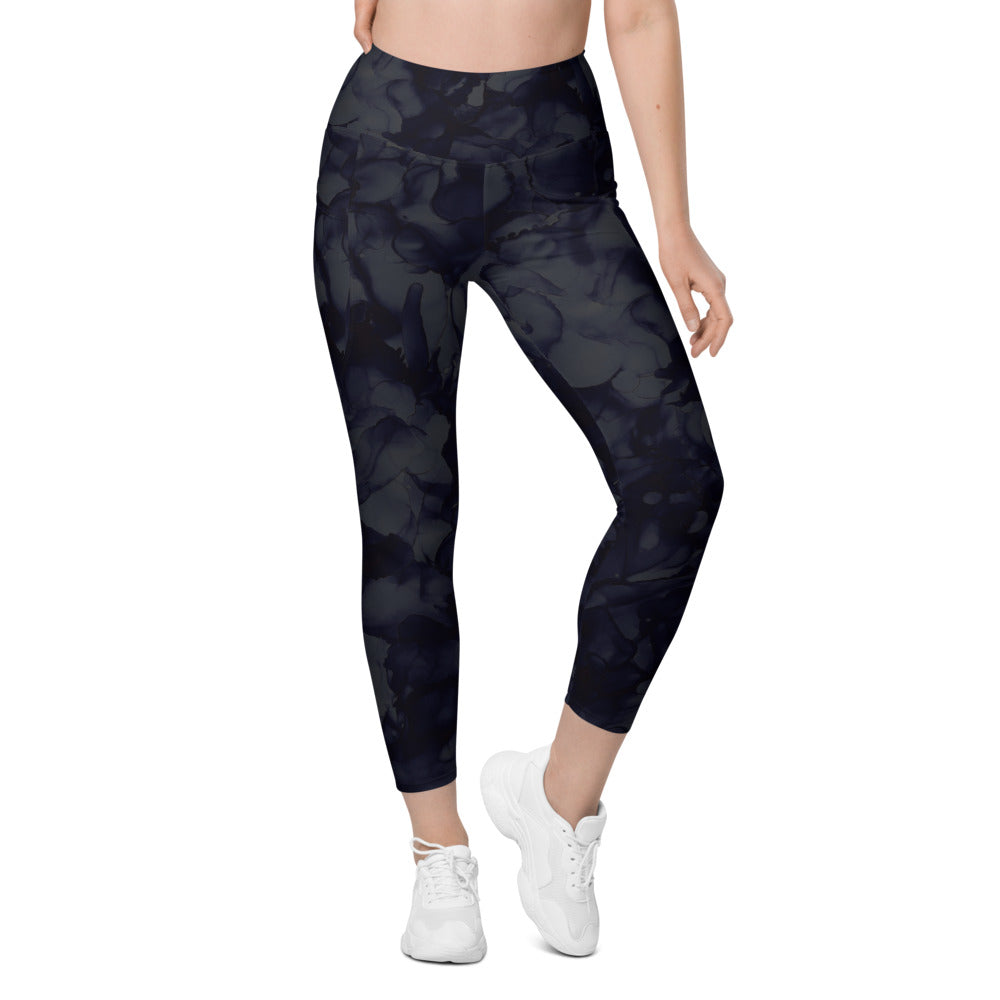Side Pocket Leggings-Navy Ink