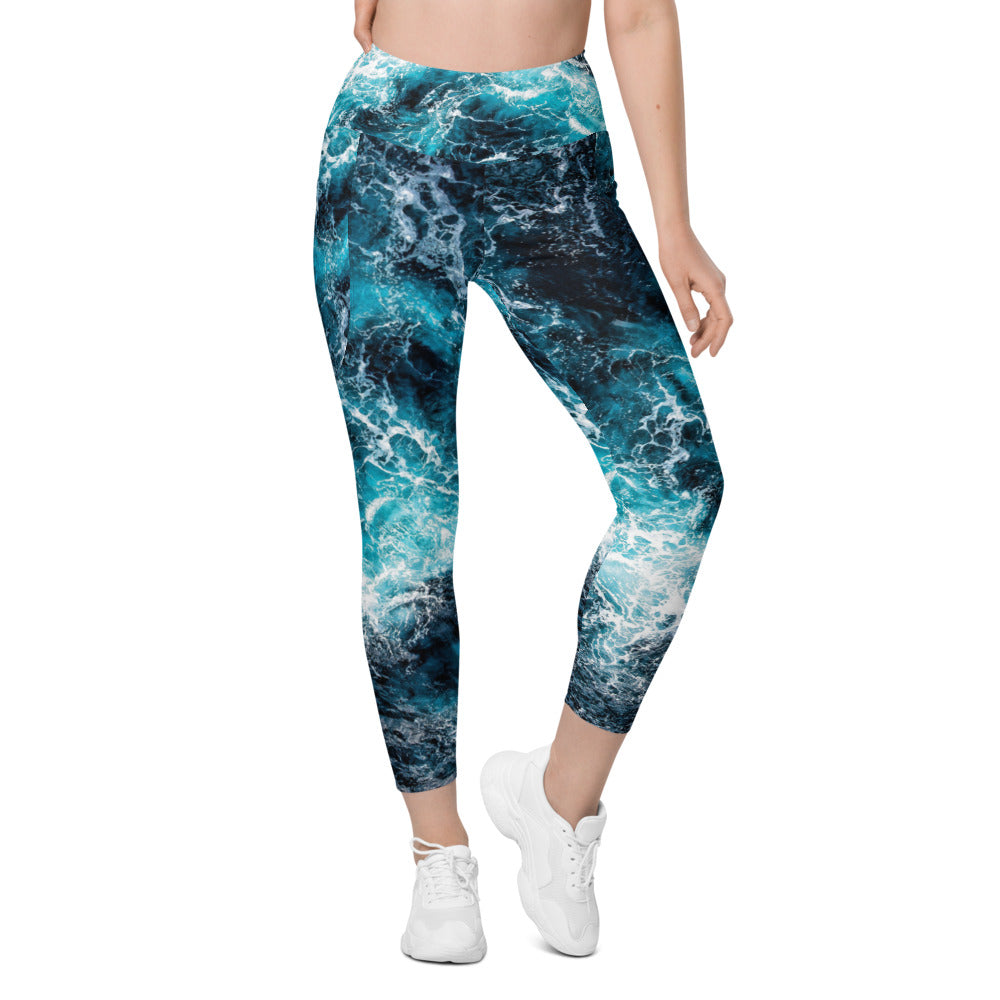 Side Pocket Leggings-Riptide