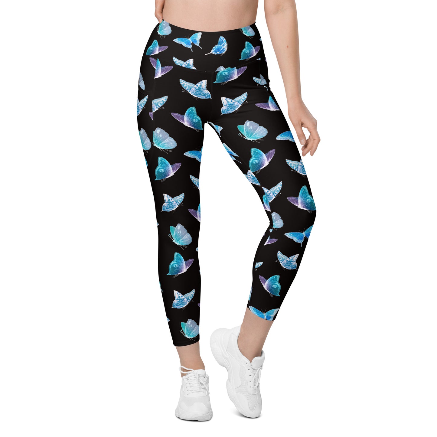 Side pocket Leggings-Butterfly