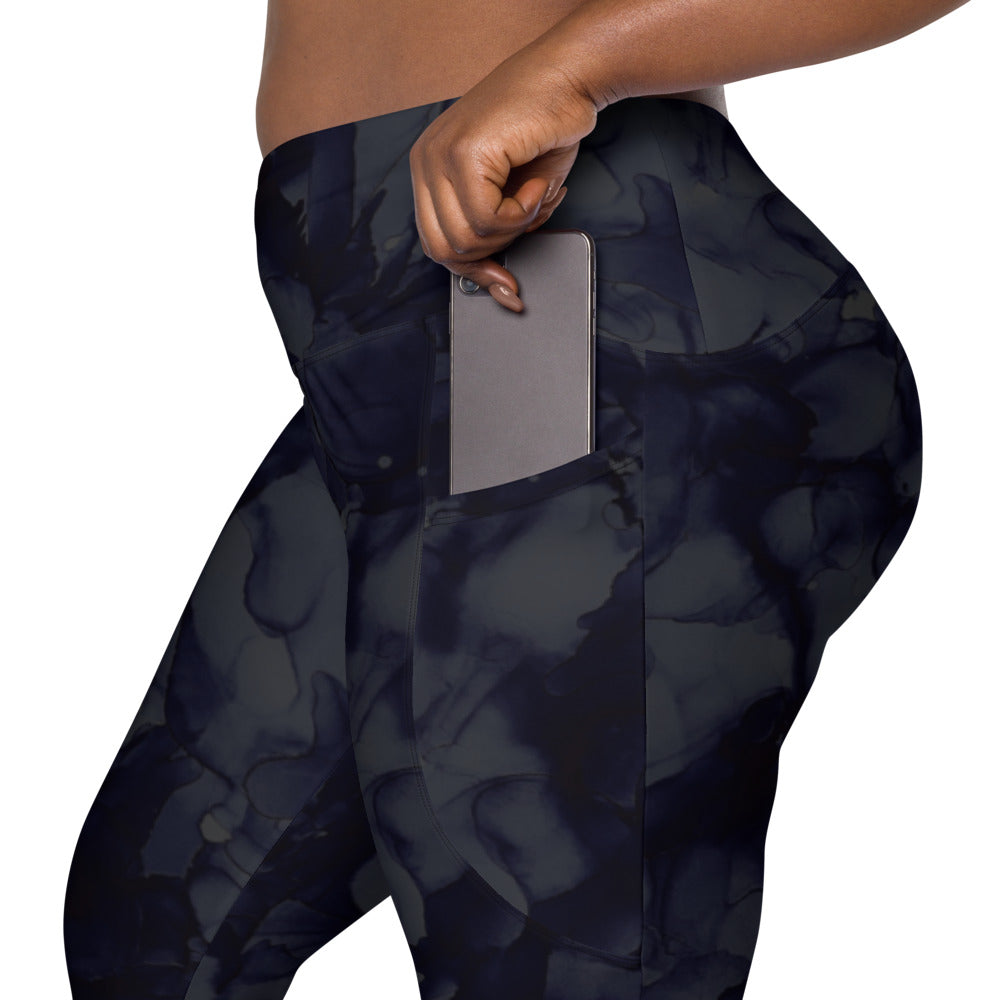 Side Pocket Leggings-Navy Ink