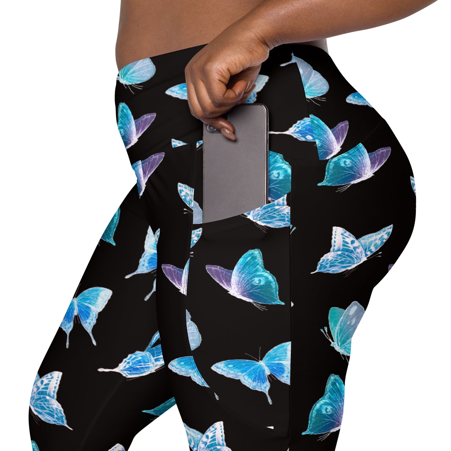 Side pocket Leggings-Butterfly