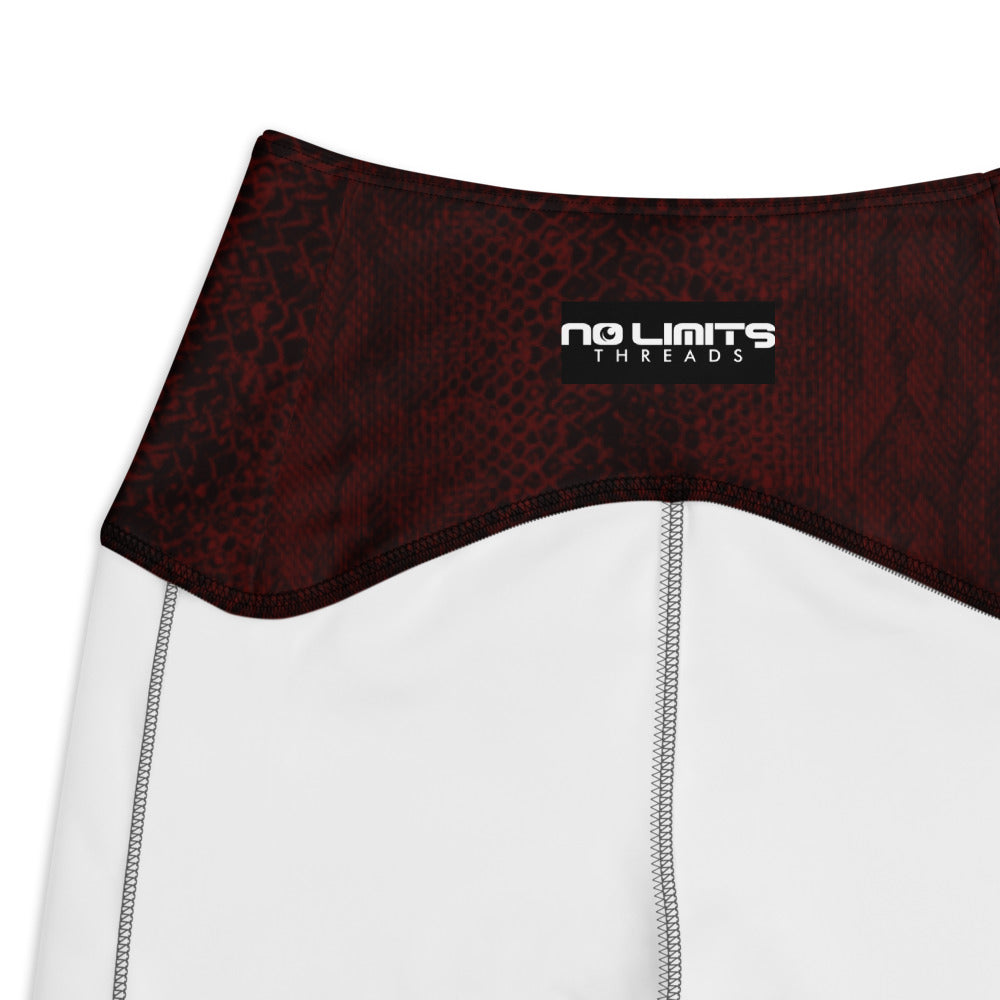 Side Pocket Leggings-Red Snake
