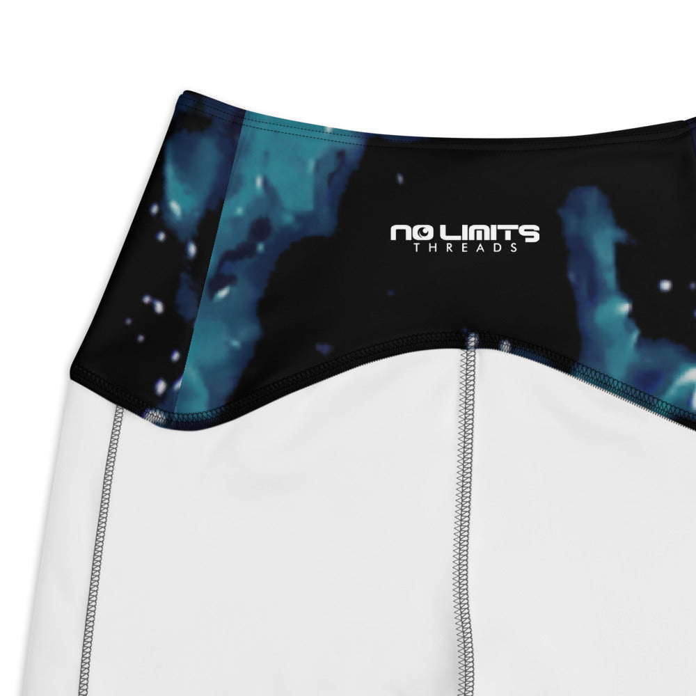 Leggings with pockets-Teal Cenote