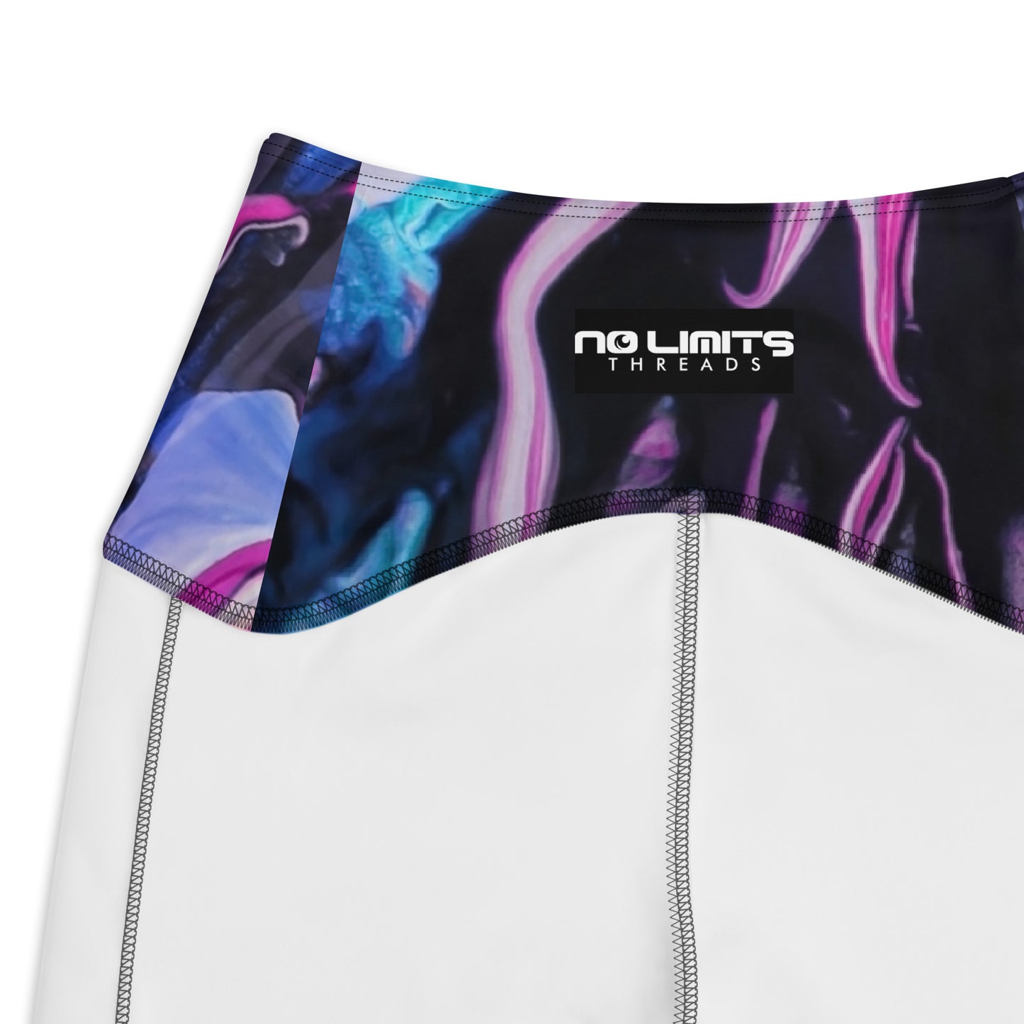 Side pocket leggings-Paint Pour