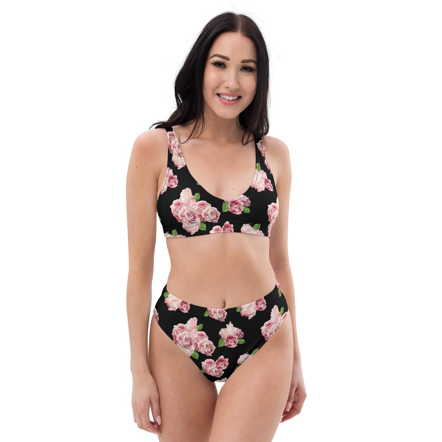 Ladies Recycled high-waisted bikini-Roses