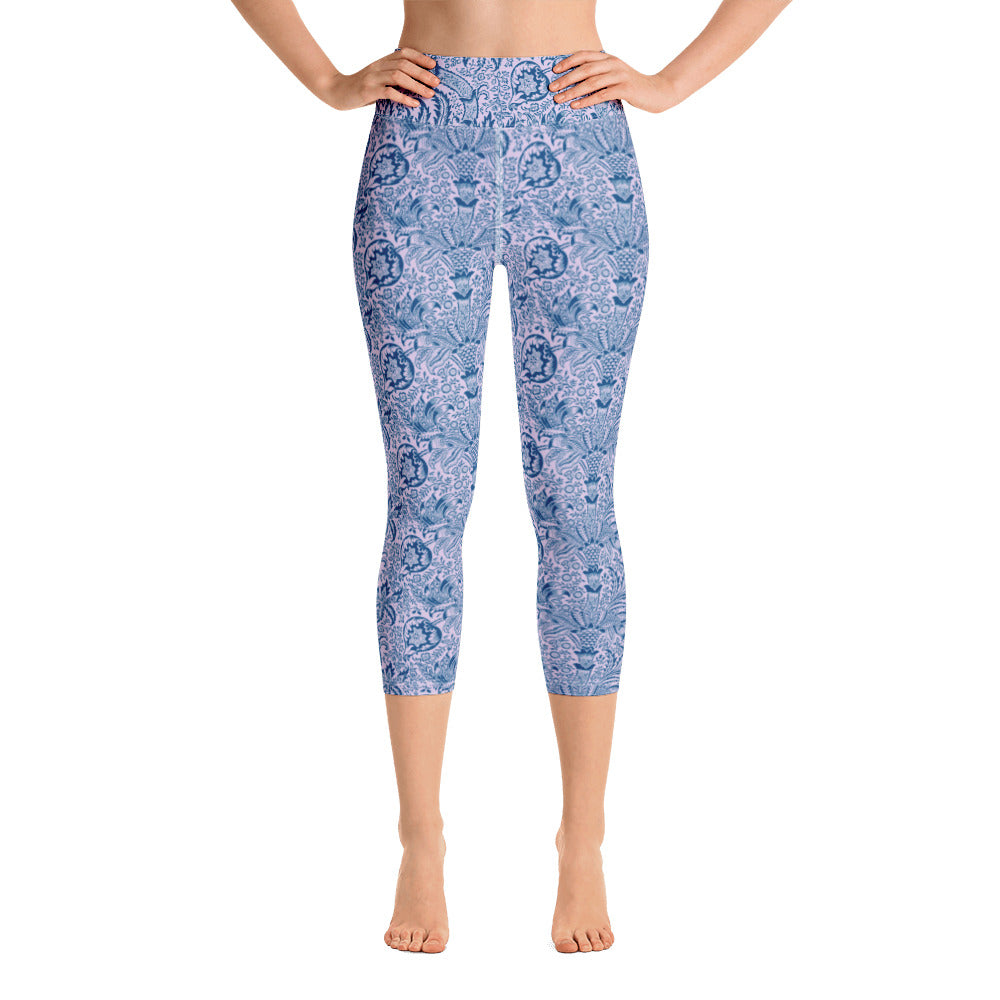 Yoga Capri Leggings-Lavender Toile