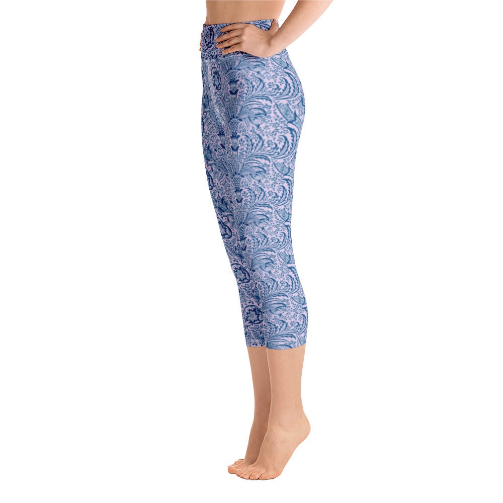 Yoga Capri Leggings-Lavender Toile