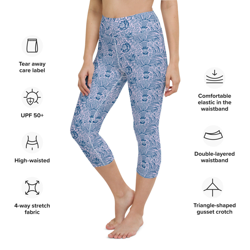 Yoga Capri Leggings-Lavender Toile