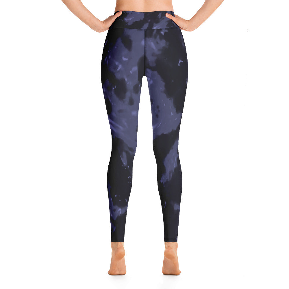 High Waist Long Leggings-Purple Haze