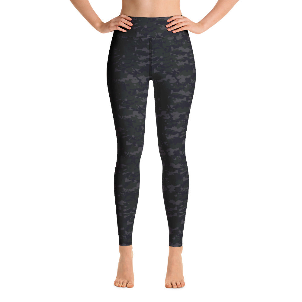 Hi-Waist Camo-Black