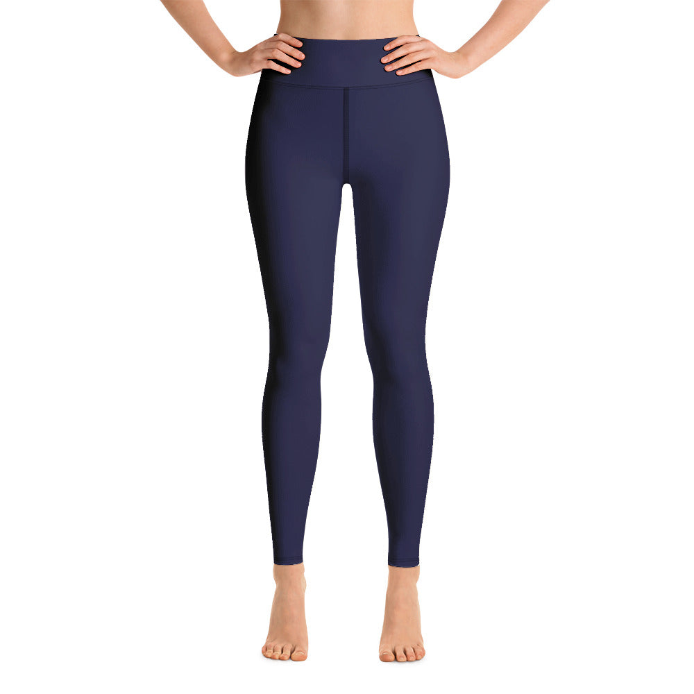 Long Yoga Leggings-Marine Blue