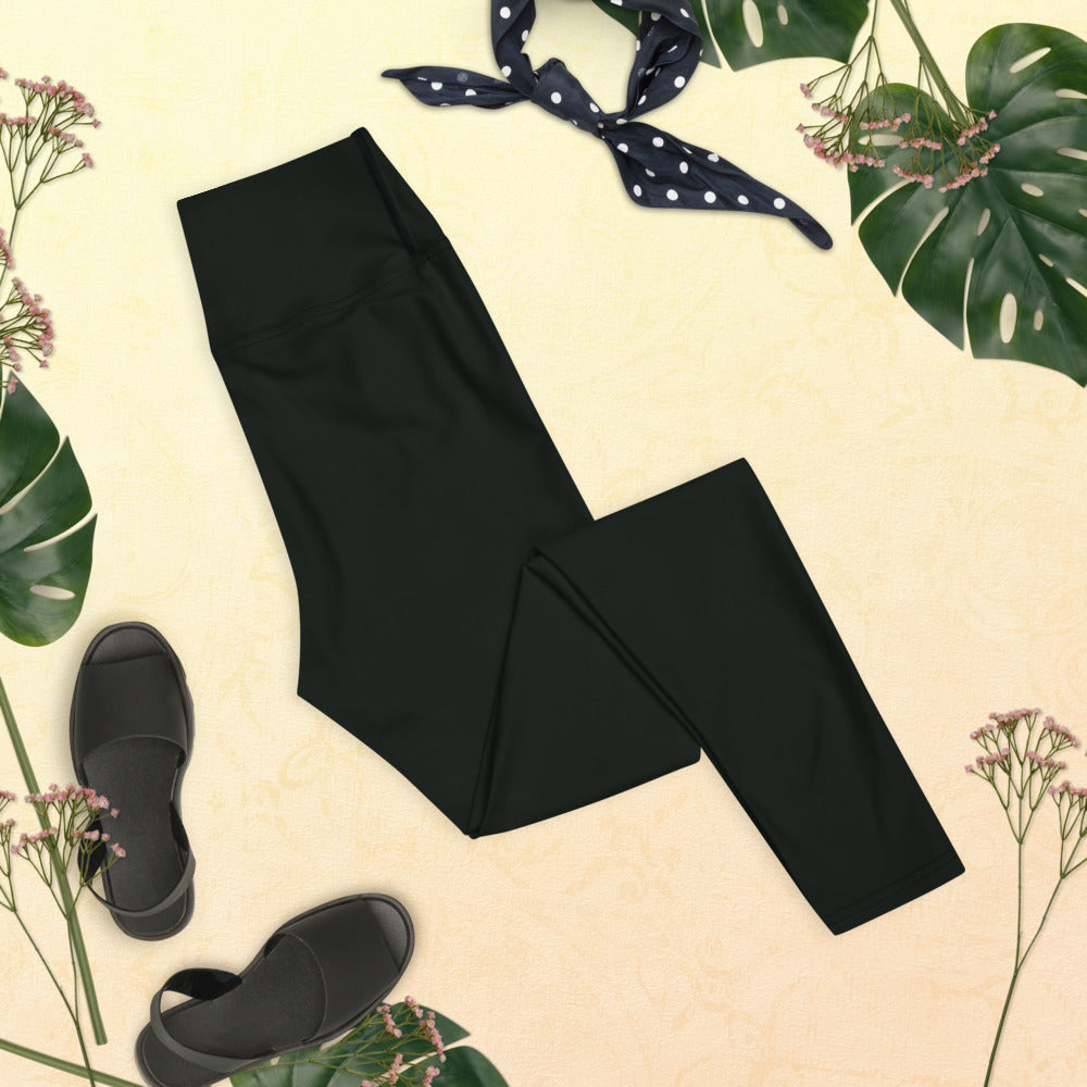Hi-Waist Leggings-Olive
