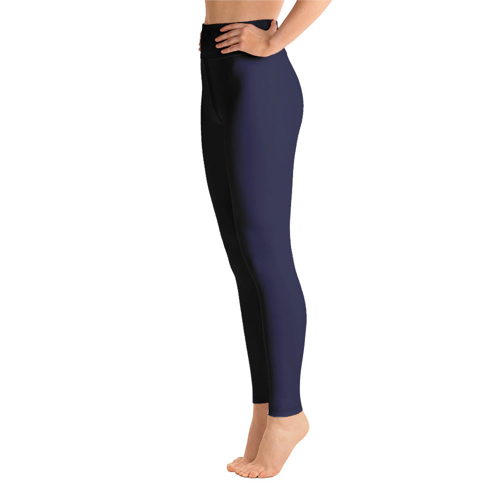 Long Yoga Leggings-Marine Blue