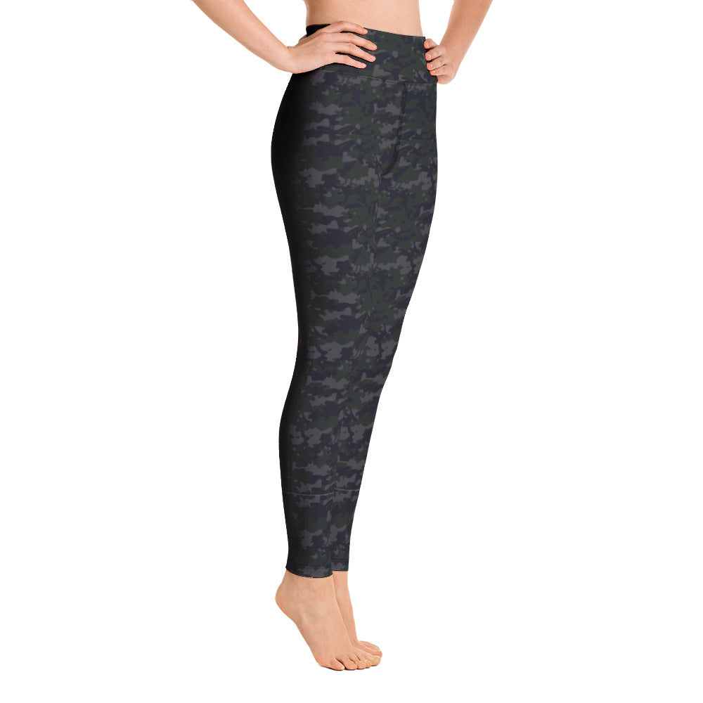 Hi-Waist Camo-Black