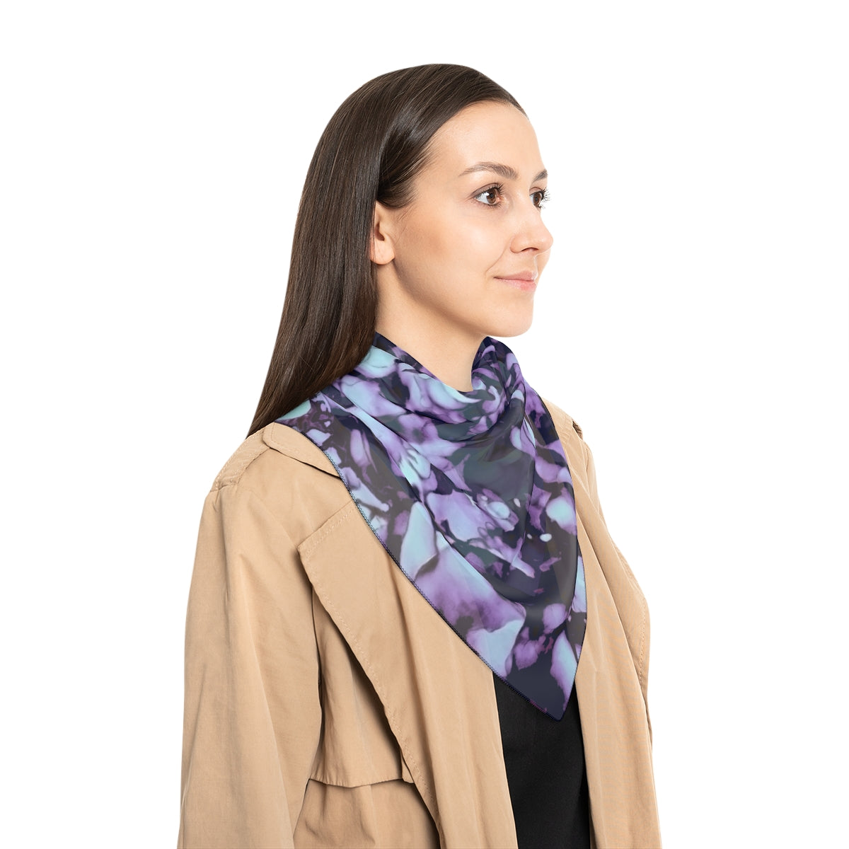 Poly Scarf-Hydrangea