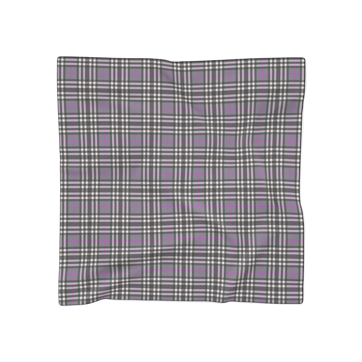 Poly Scarf-Grey plaid