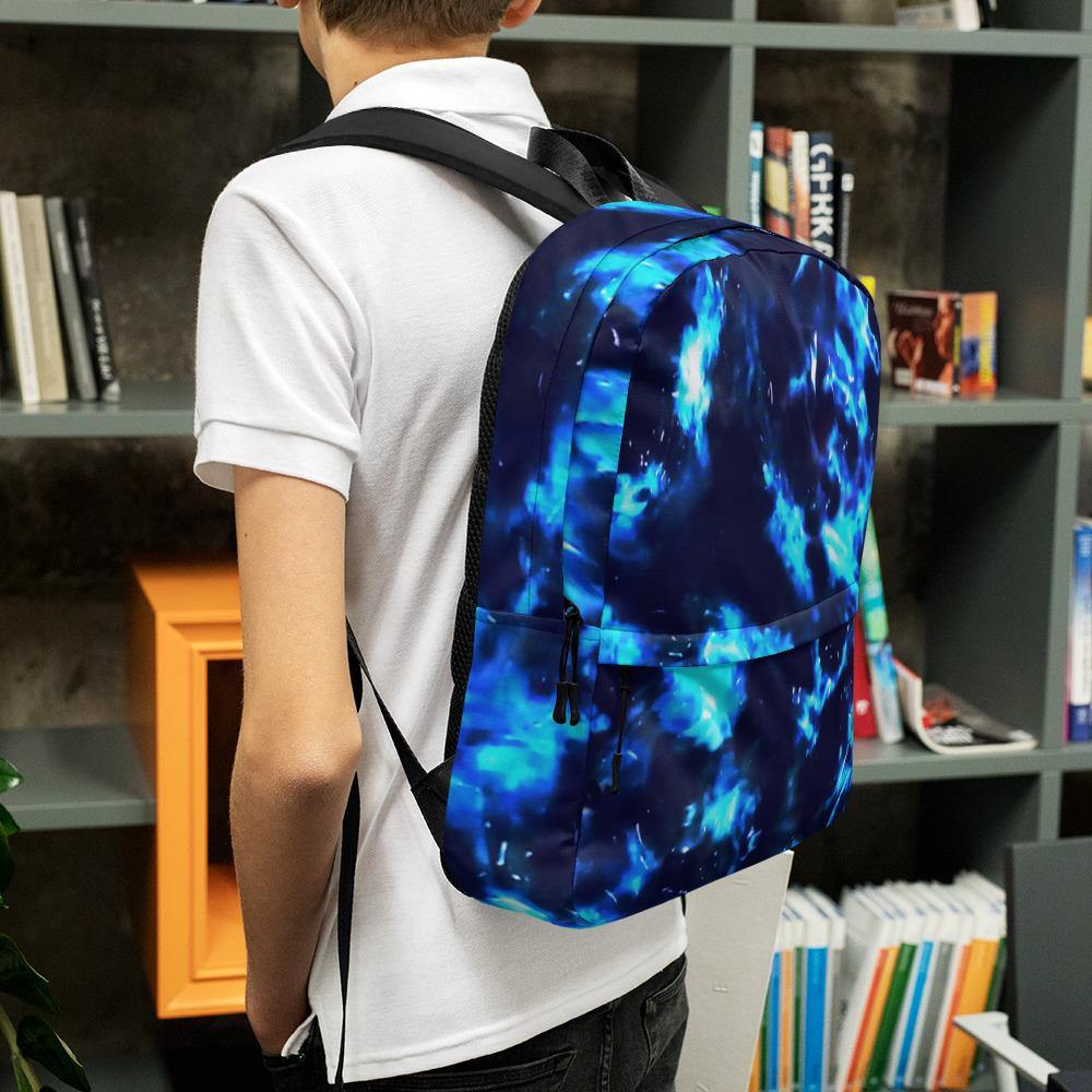 Blue Cenote Backpack with laptop pocket-TaraHuntDesigns