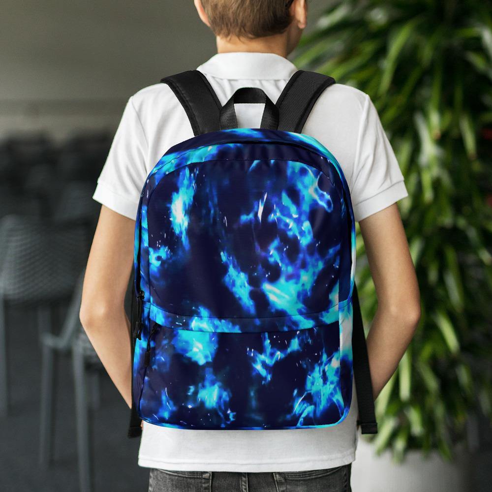 Blue Cenote Backpack with laptop pocket-TaraHuntDesigns