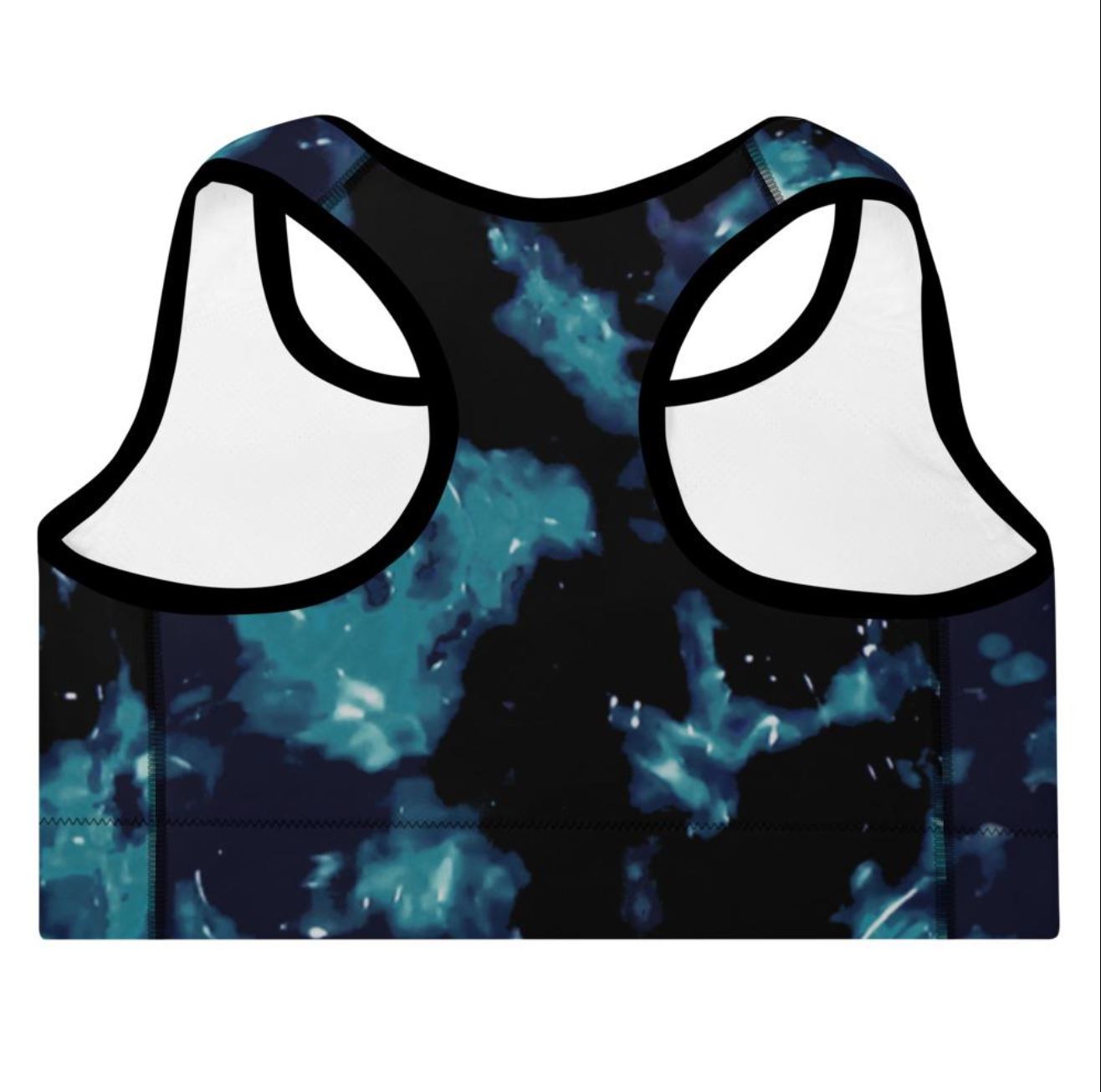 Ladies High Support Padded Sports Bra-Teal Cenote