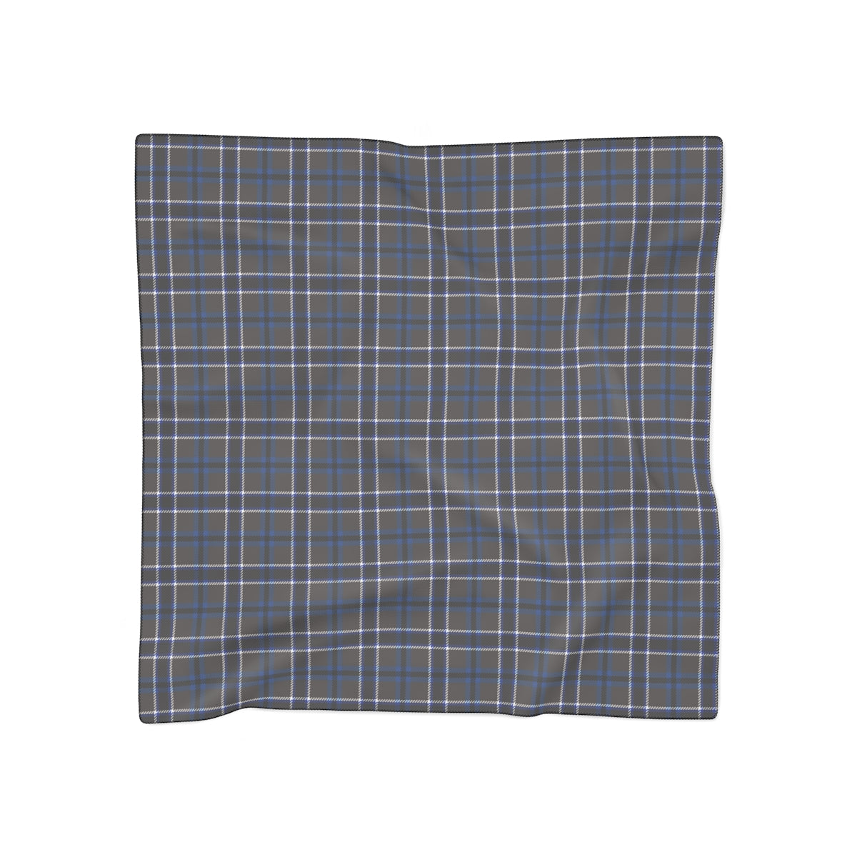 Poly Scarf-Blue plaid