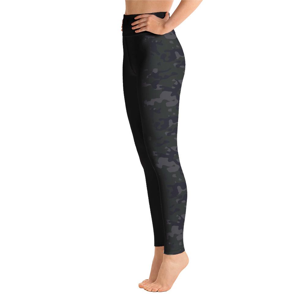 Camo Olive, Navy and Grey long 4 Way Stretch leggings-Leggings-TaraHuntDesigns