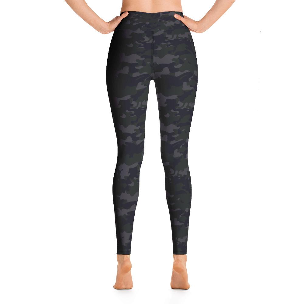 Camo Olive, Navy and Grey long 4 Way Stretch leggings-Leggings-TaraHuntDesigns