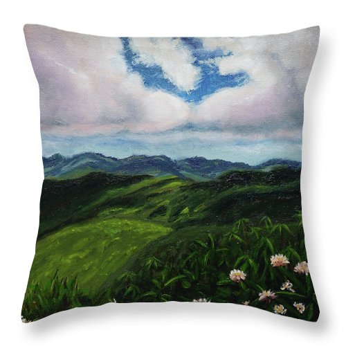 Emerald Mountains - Throw Pillow
