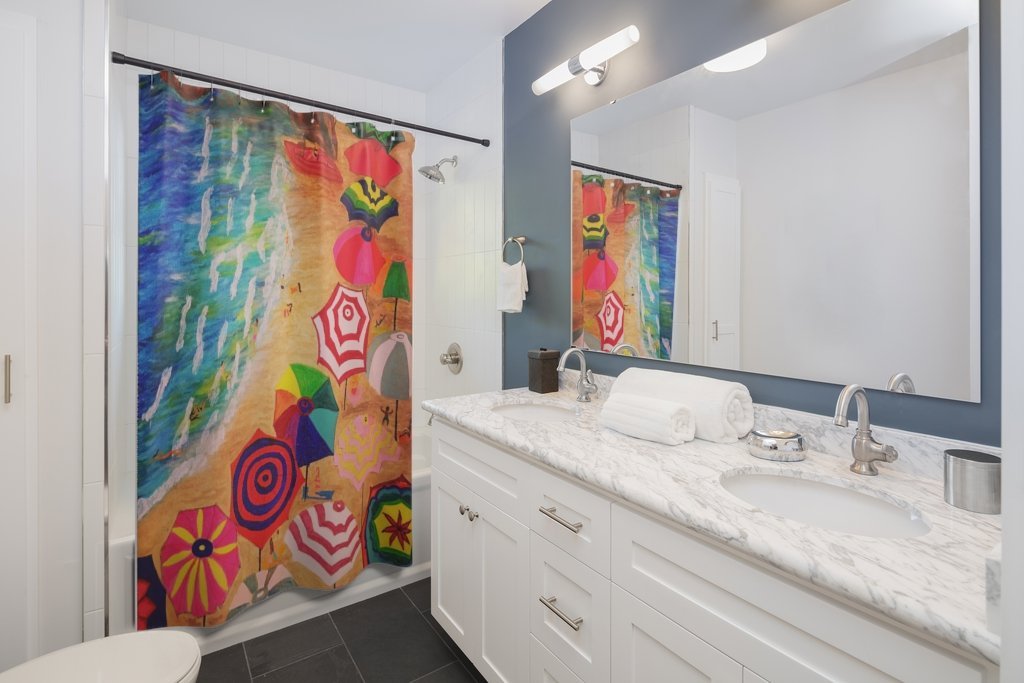 Cinque Terre Shower Curtain-Home Decor-TaraHuntDesigns