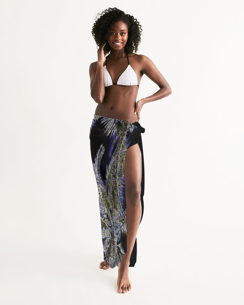 Swim Cover Up-Black Palm