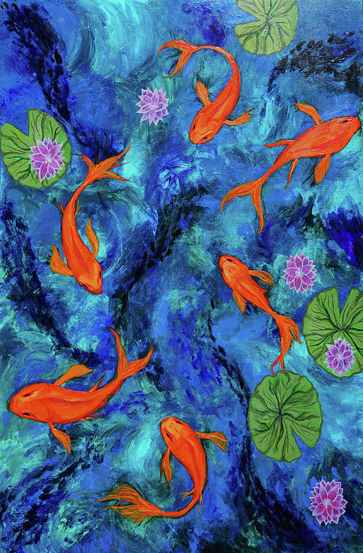 Dancing Koi - Art Print