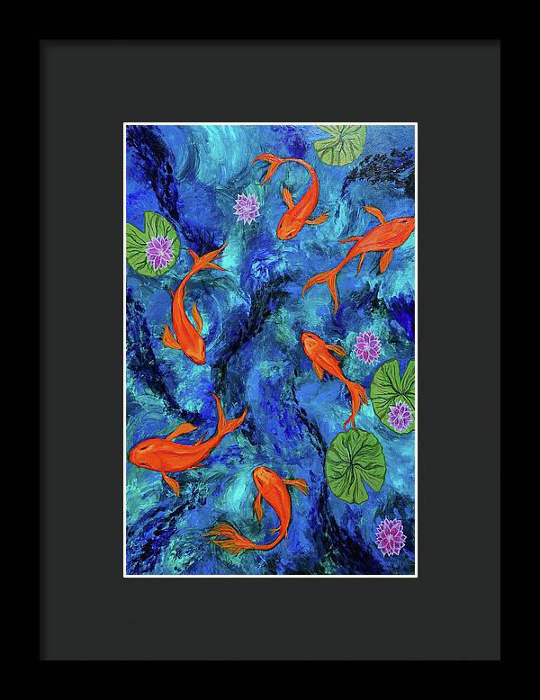 Dancing Koi - Framed Print