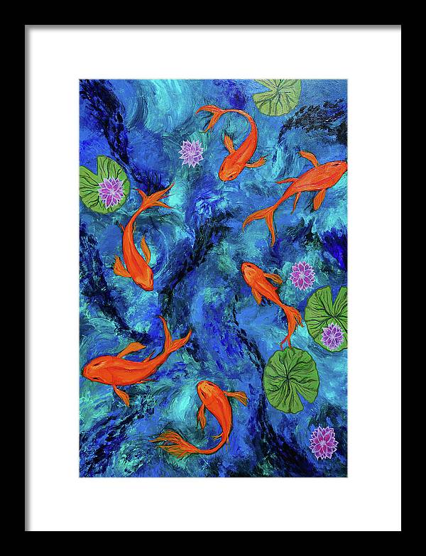 Dancing Koi - Framed Print
