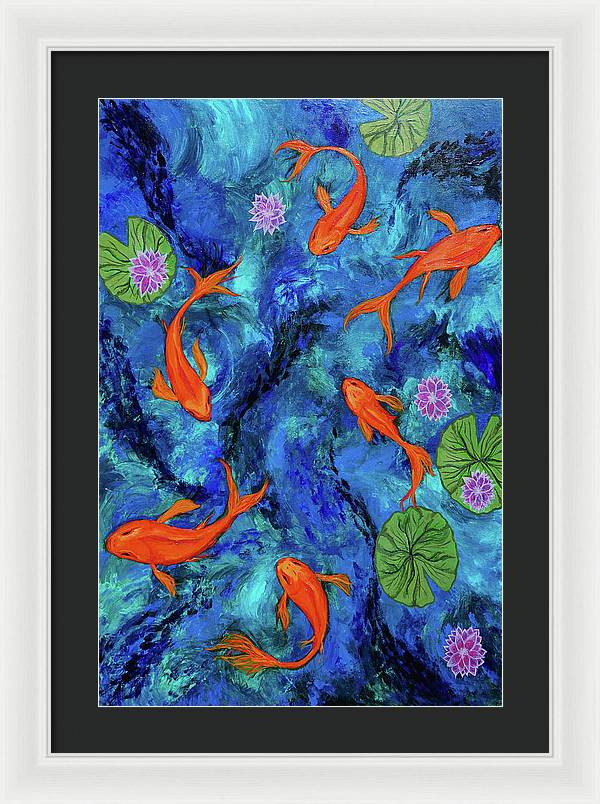 Dancing Koi - Framed Print