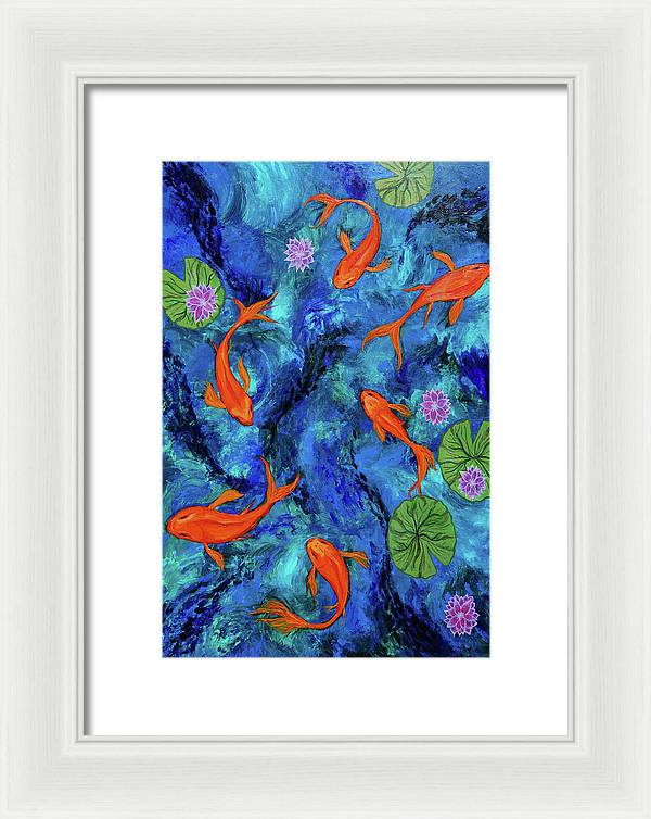 Dancing Koi - Framed Print