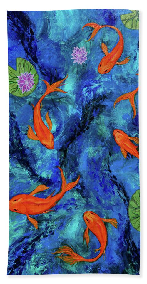 Dancing Koi - Beach Towel