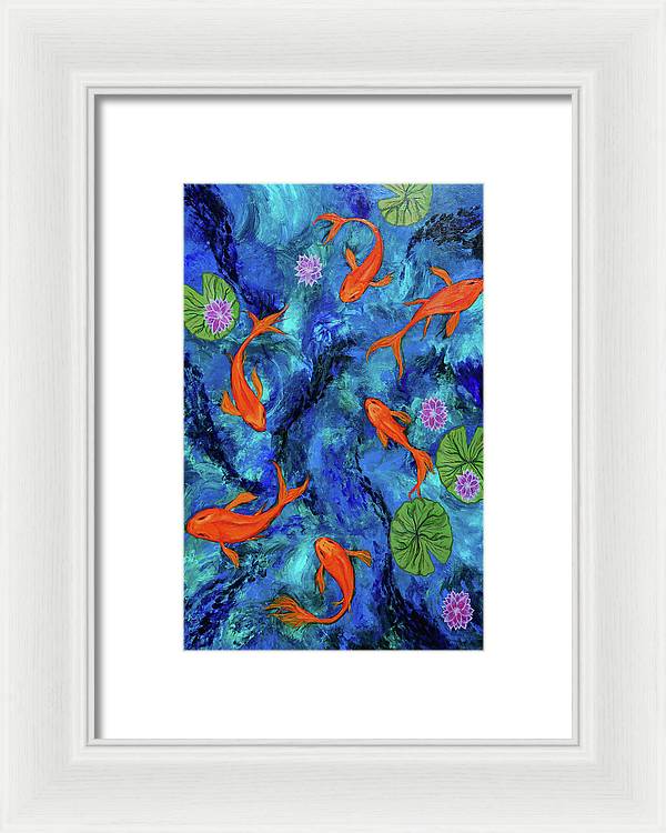 Dancing Koi - Framed Print