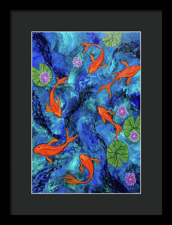 Dancing Koi - Framed Print
