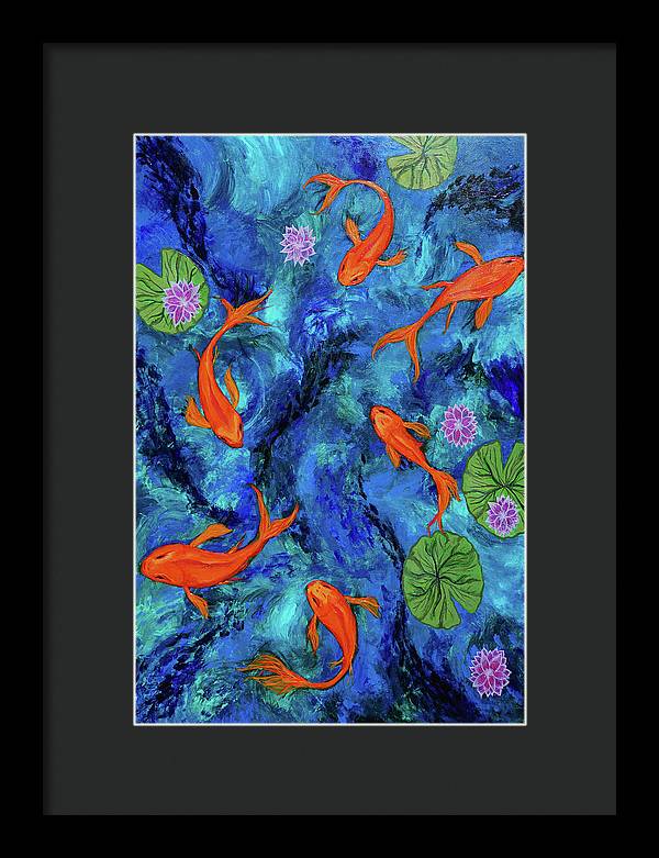 Dancing Koi - Framed Print