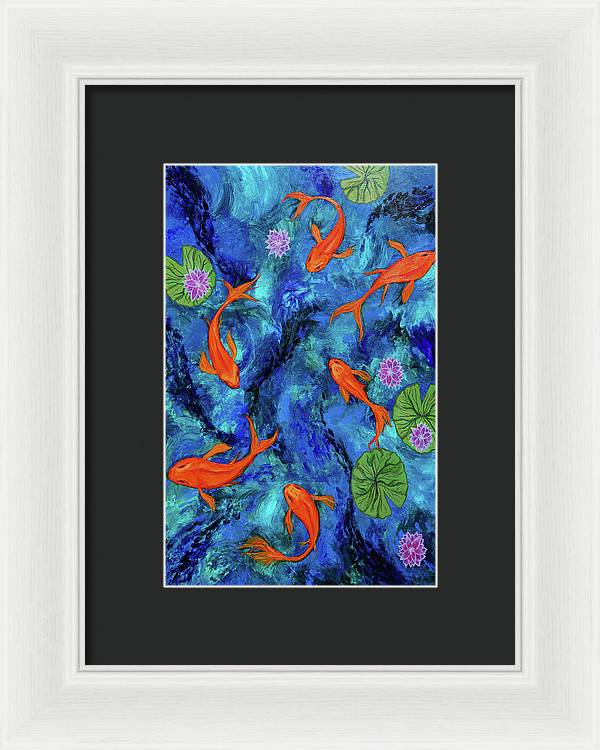 Dancing Koi - Framed Print