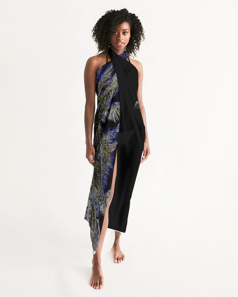 Swim Cover Up-Black Palm
