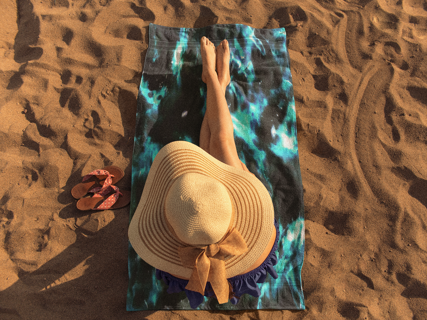 Blue Cenote - XL Beach Towel-Beach Towel-TaraHuntDesigns
