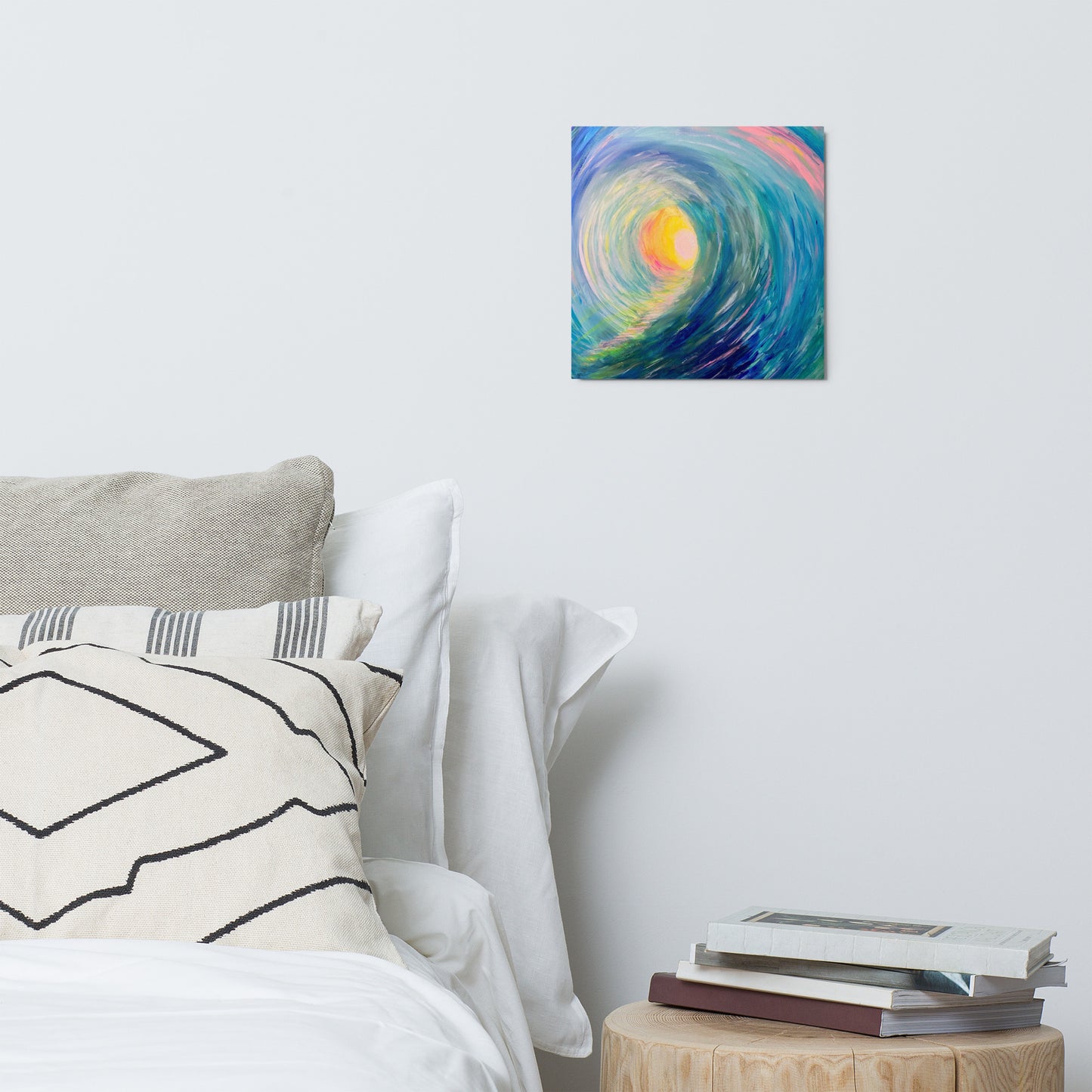 Glossy Metal print-Blue Wave