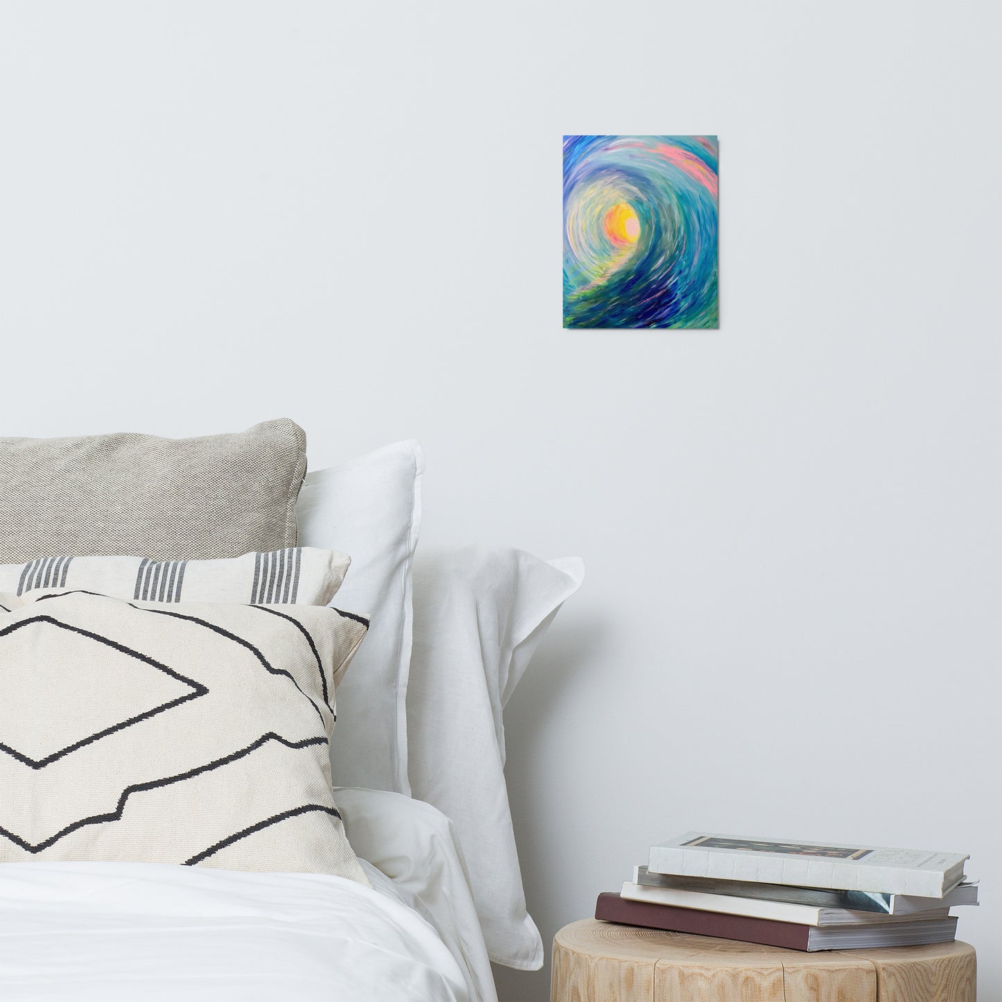 Glossy Metal print-Blue Wave
