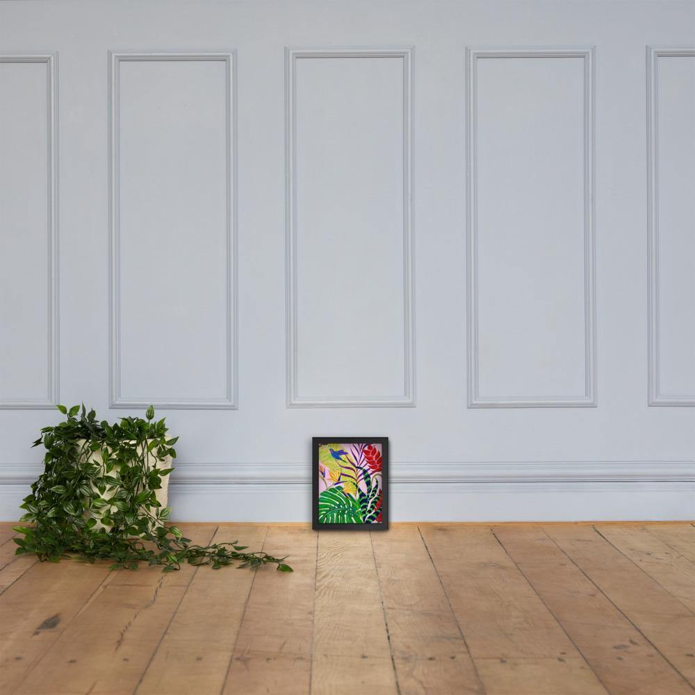 Bird of Paradise Botanical Print Framed poster-Framed Art Poster-TaraHuntDesigns