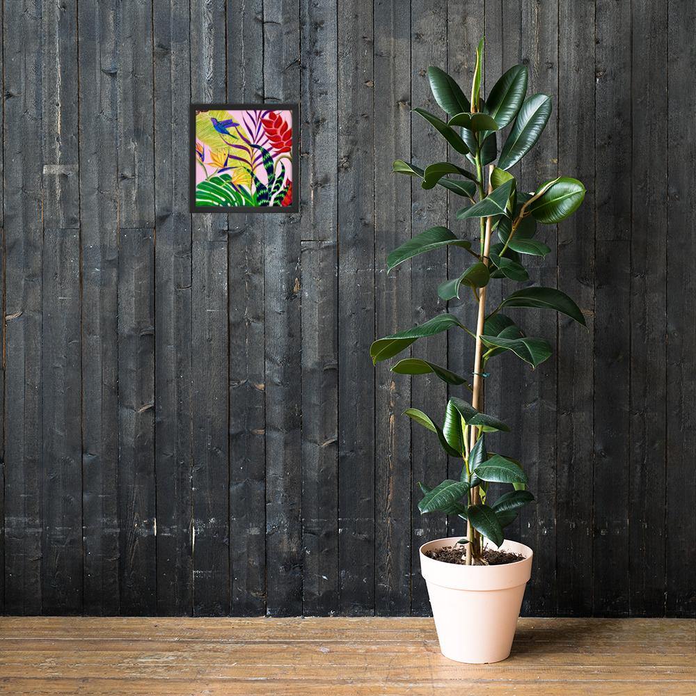 Bird of Paradise Botanical Print Framed poster-Framed Art Poster-TaraHuntDesigns