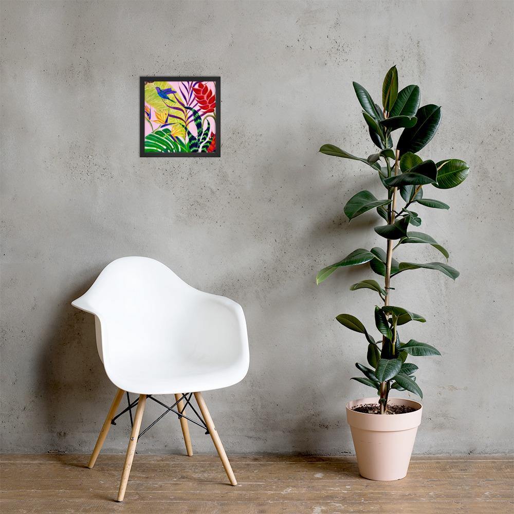 Bird of Paradise Botanical Print Framed poster-Framed Art Poster-TaraHuntDesigns